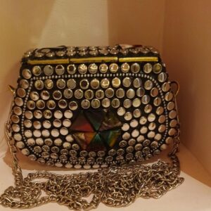Mirror Mosaic Handmade Box Clutch
