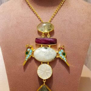 Mayura Ratna Statement Pendant Necklace