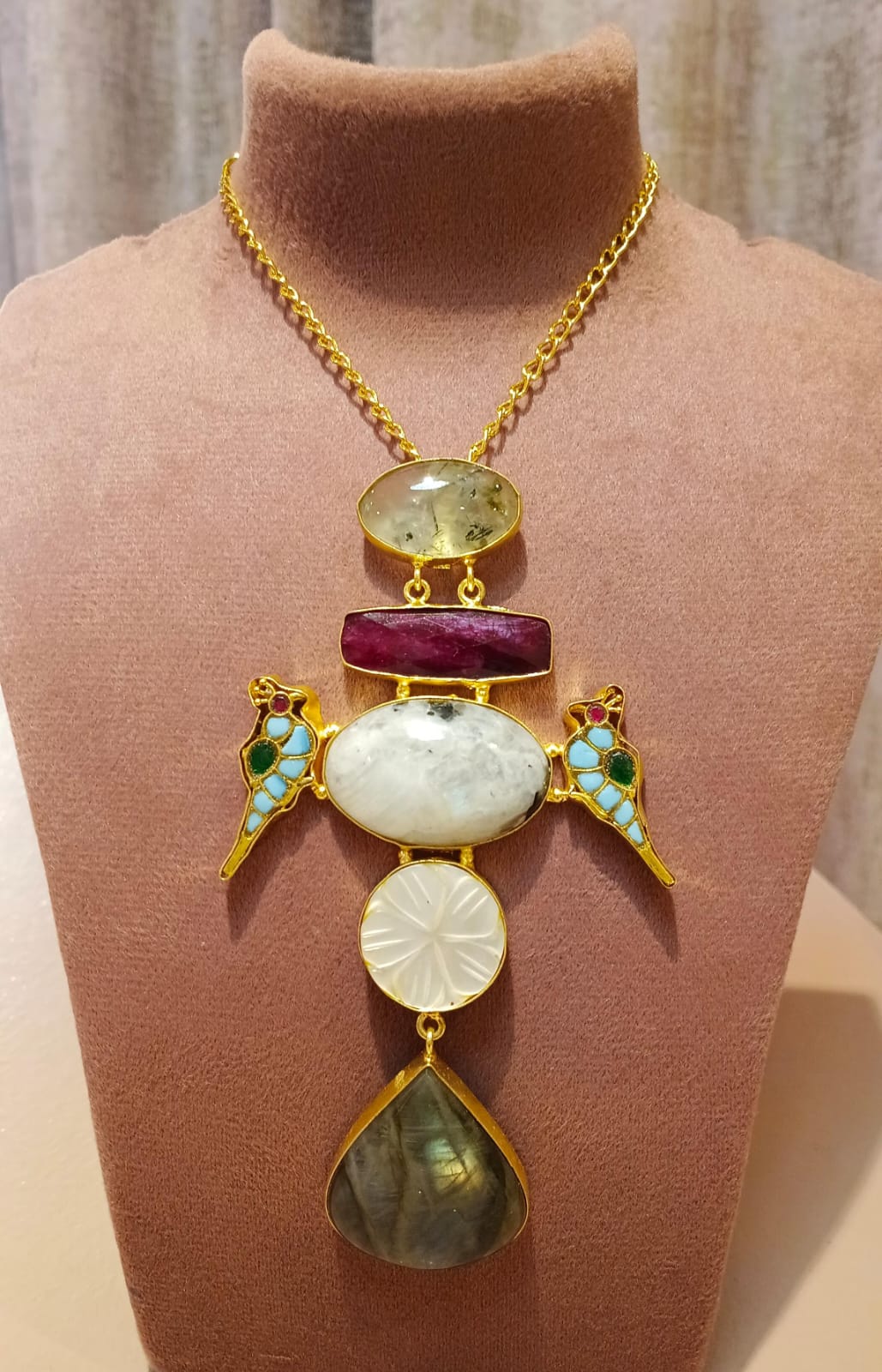 Mayura Ratna Statement Pendant Necklace
