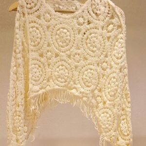 Ivory Crochet Fringe Top