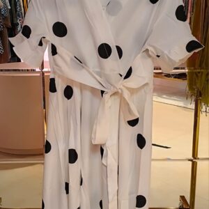 Classic Polka Wrap Maxi Dress