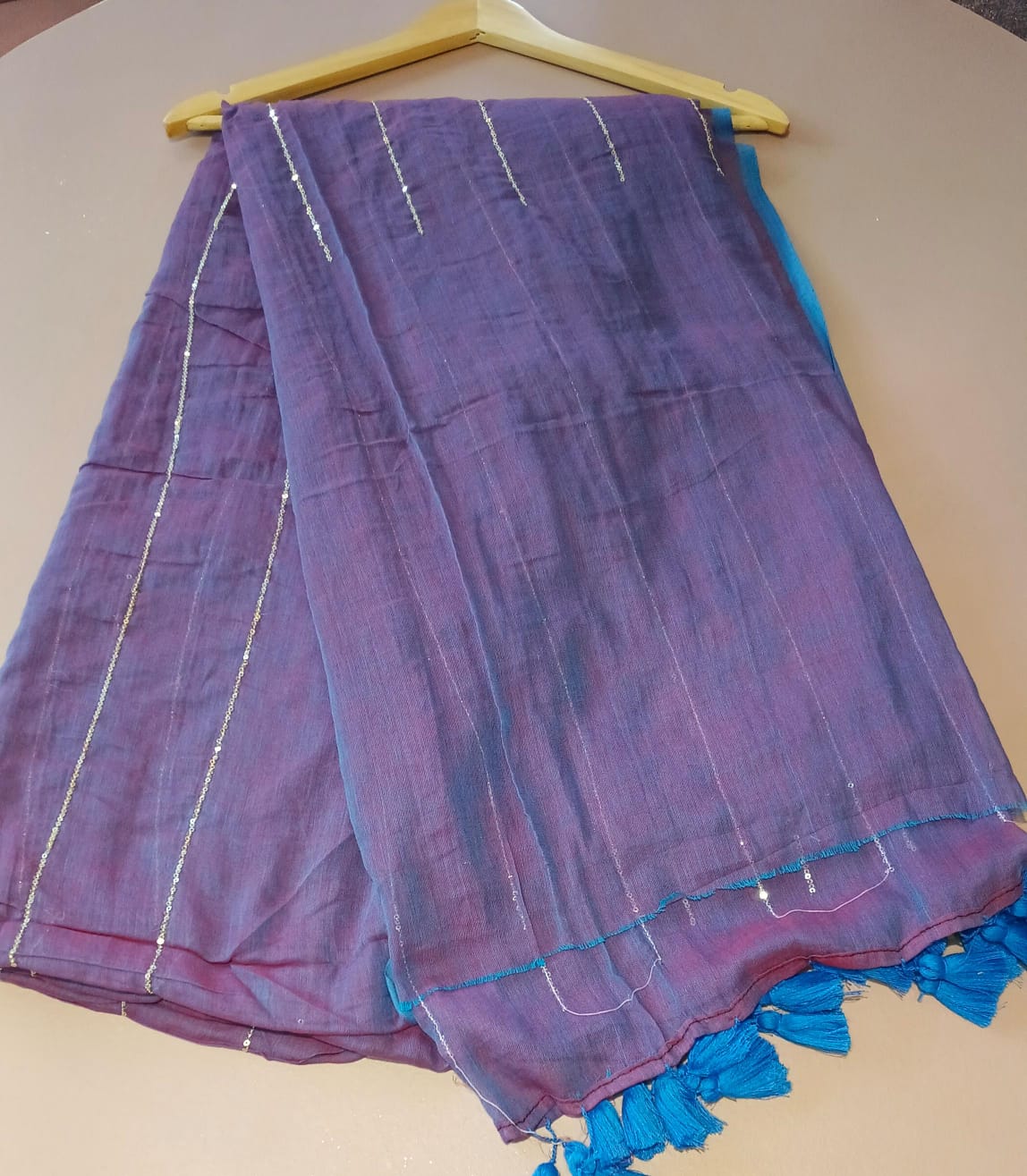 Twilight Spark Premium Mul Mul Sequin Saree